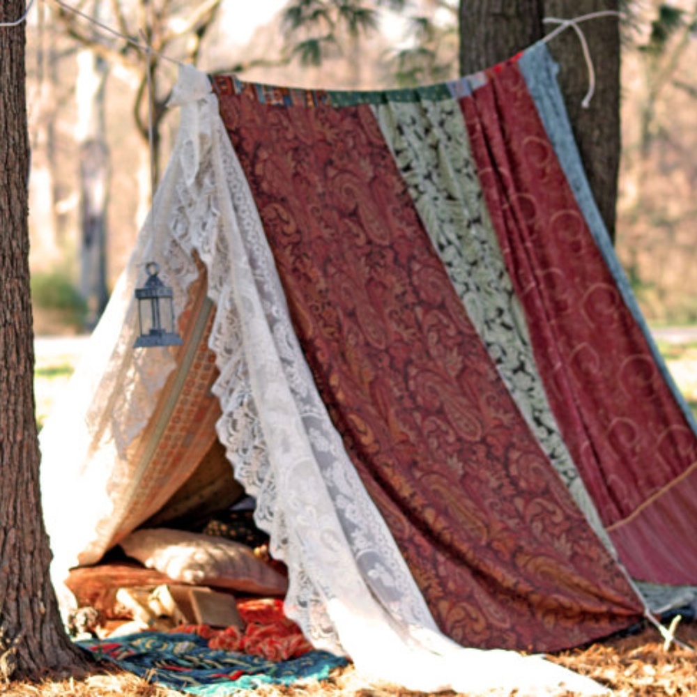 Boho Meditation patchwork dayreaming tent prop